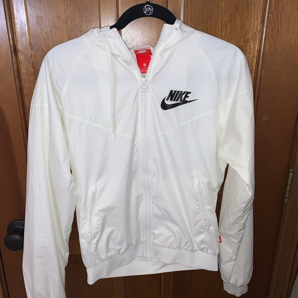 SOLD! white nike windbreaker